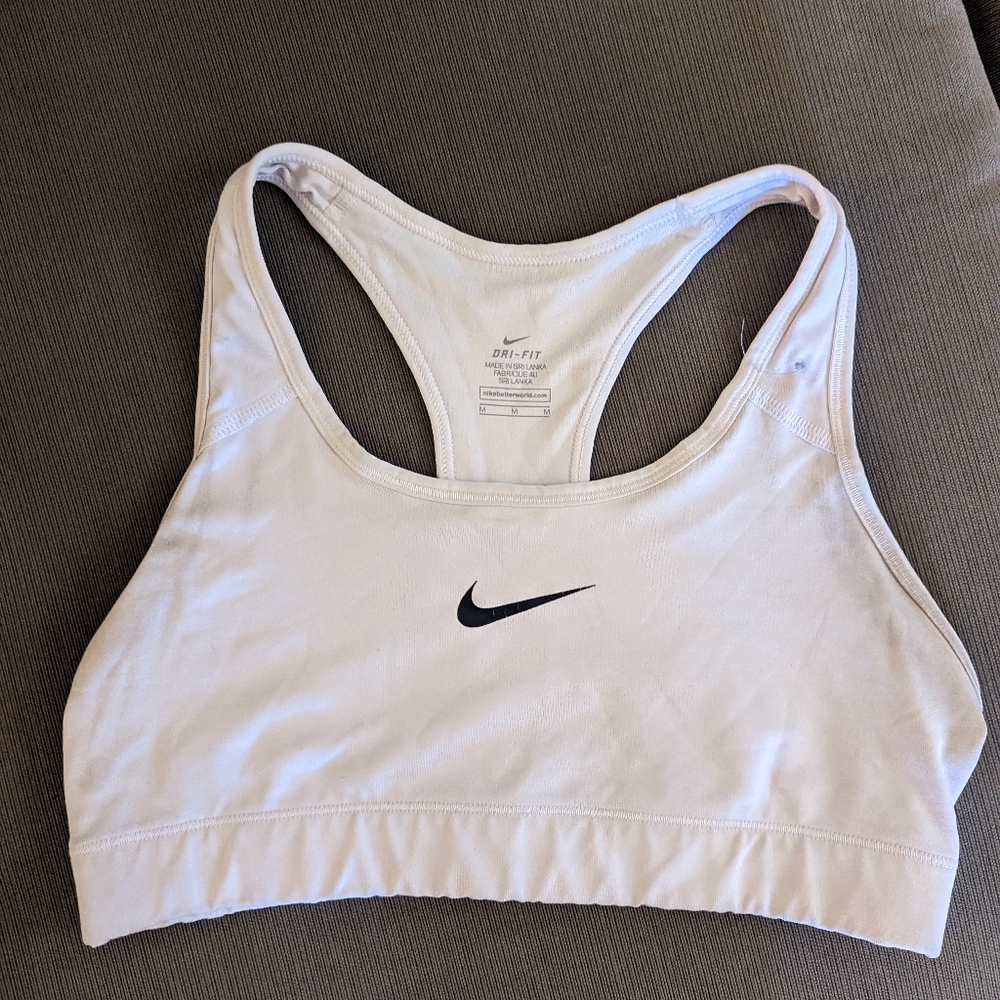 White Nike Sports Bra